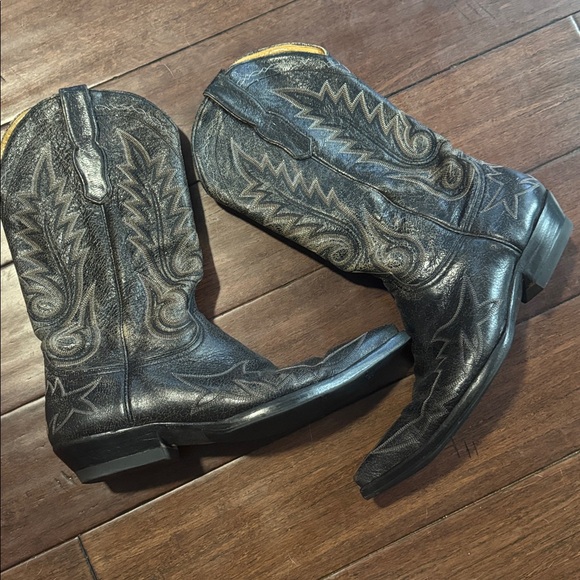Vibram Black Western Cowboy Boots - Picture 2 of 2